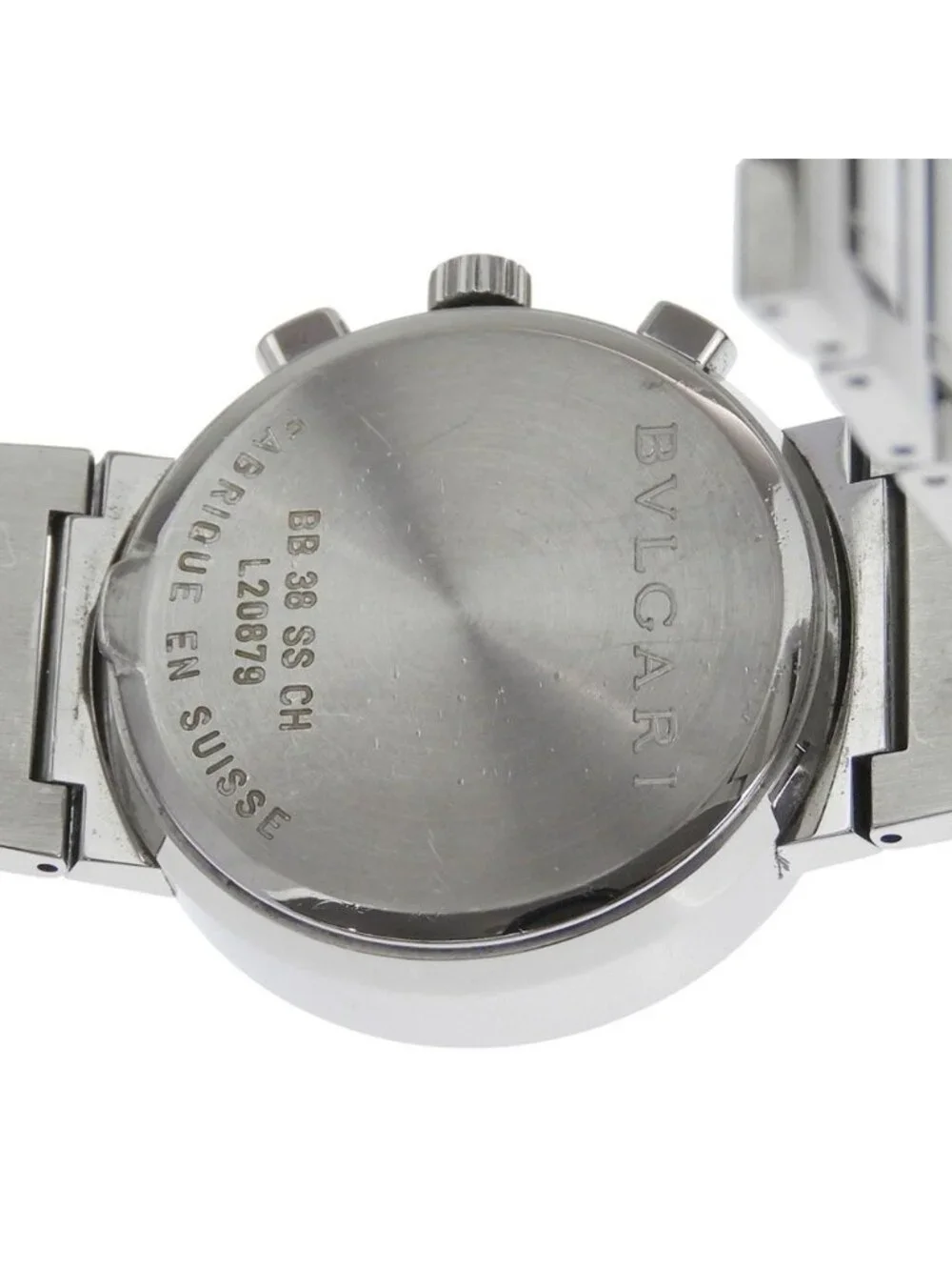 Bvlgari Stainless Steel Automatic Chronograph Black Dial Watch